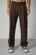 Drôle de Monsieur Twill Cargo Pants – Brown