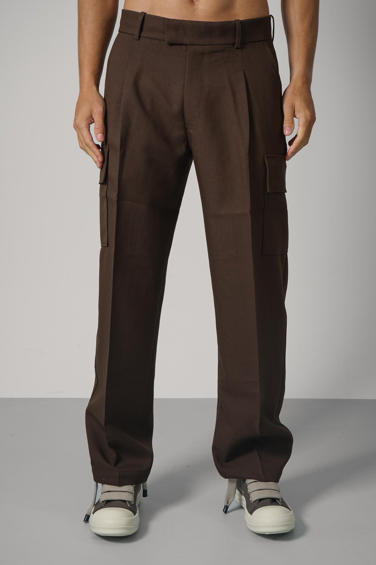 Drôle de Monsieur Twill Cargo Pants – Brown