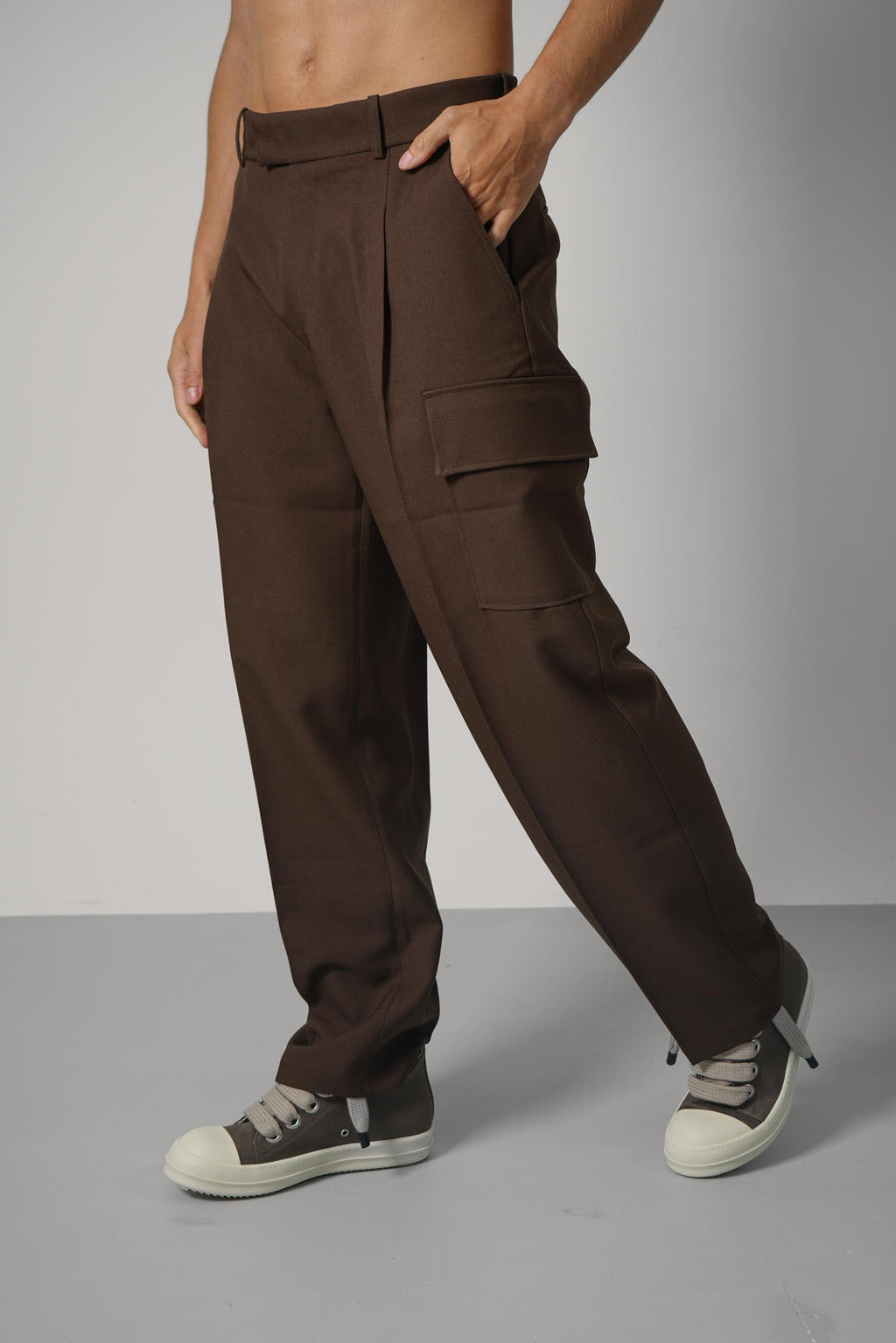 Drôle de Monsieur Twill Cargo Pants – Brown