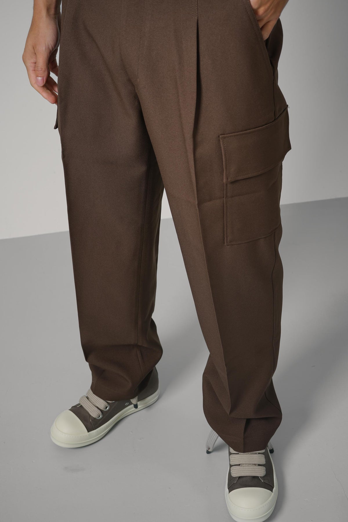 Drôle de Monsieur Twill Cargo Pants – Brown