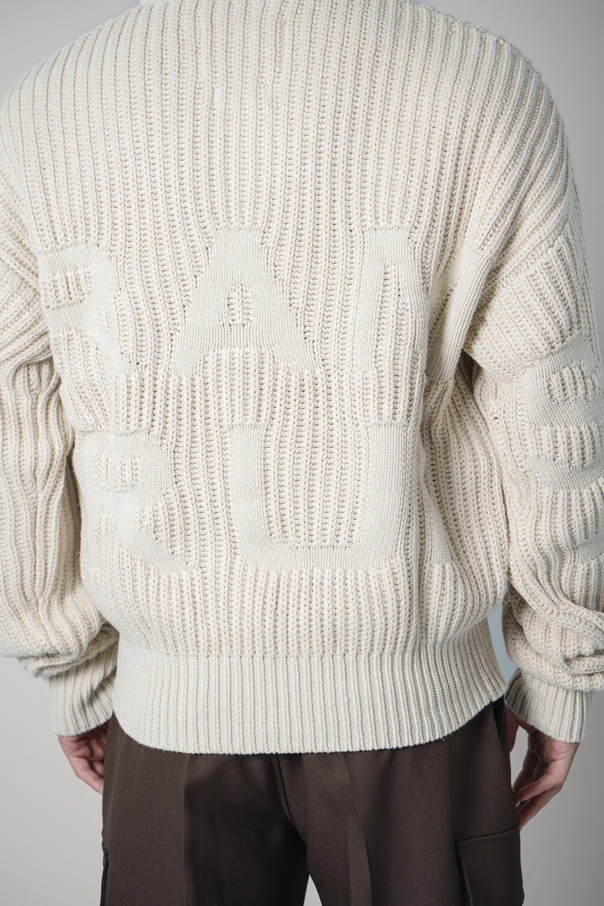 Bram's Fruit Fisherman Quarter Zip Knit – Beige