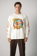 Rhude Legends of Dakar LS Tee – Vintage White / Multi