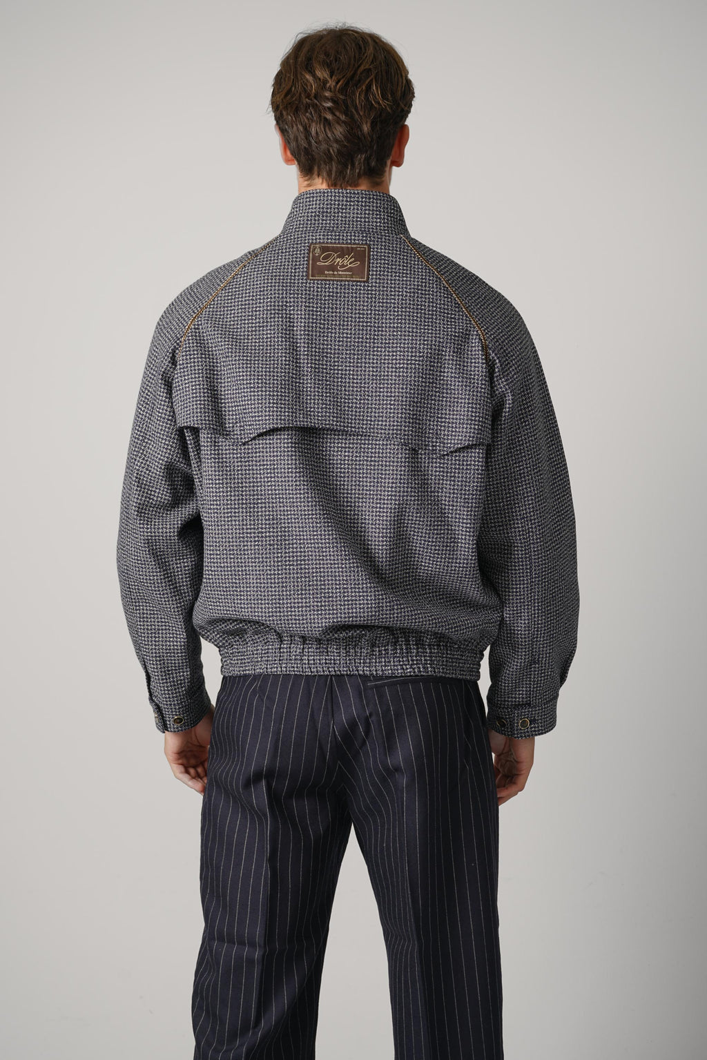 Drôle de Monsieur Houndstooth Baracuta Jacket – Navy