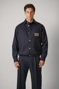 Drôle de Monsieur Elasticated Hem Shirt – Navy