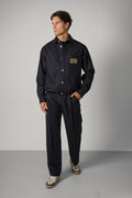 Drôle de Monsieur Stripped Single Pleat Pants – Navy