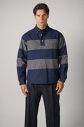 Drôle de Monsieur Striped Polo Shirt – Navy