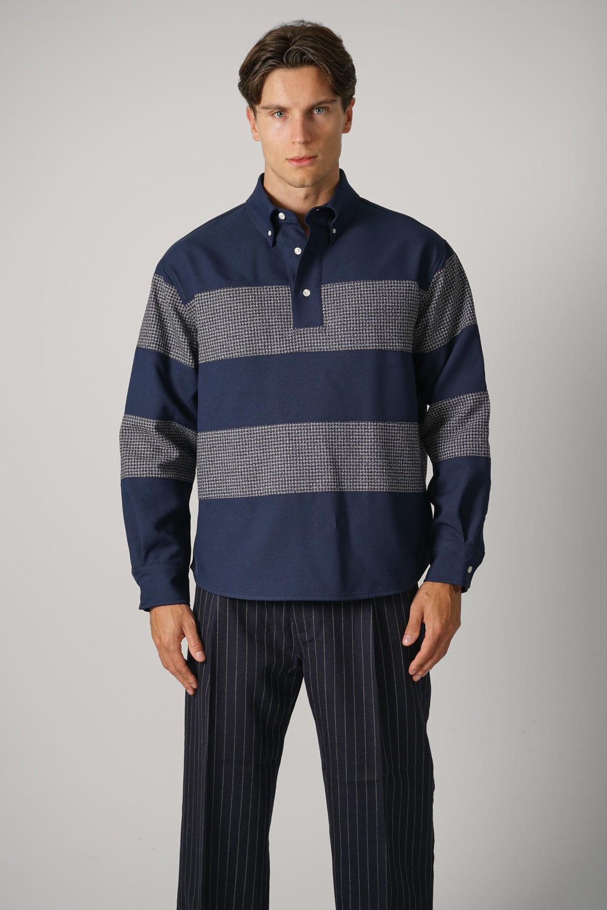 Drôle de Monsieur Striped Polo Shirt – Navy