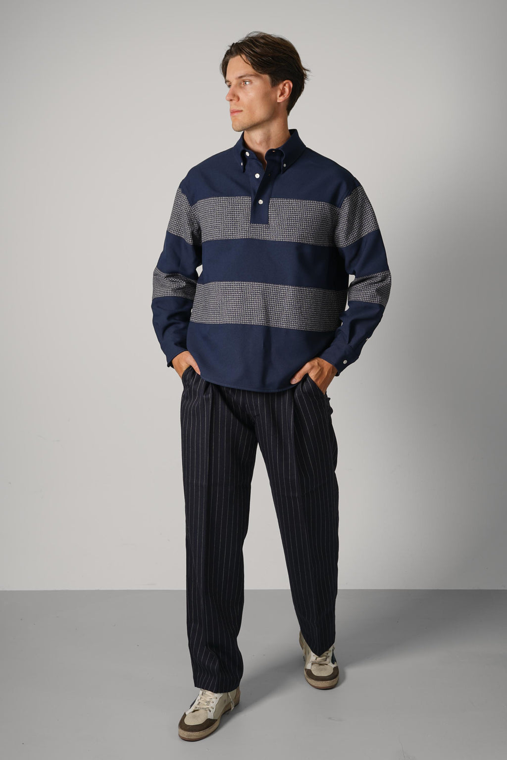 Drôle de Monsieur Striped Polo Shirt – Navy