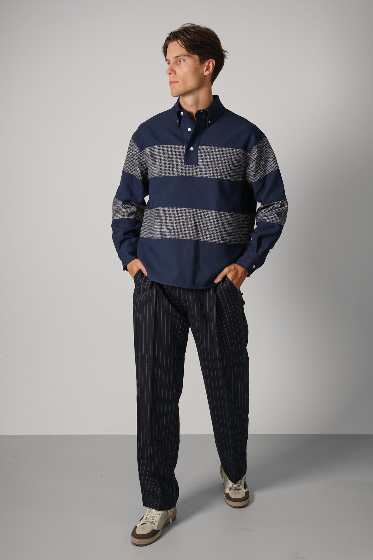 Drôle de Monsieur Striped Polo Shirt – Navy