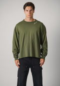 Amiri Script Ls Tee – Deep Olive