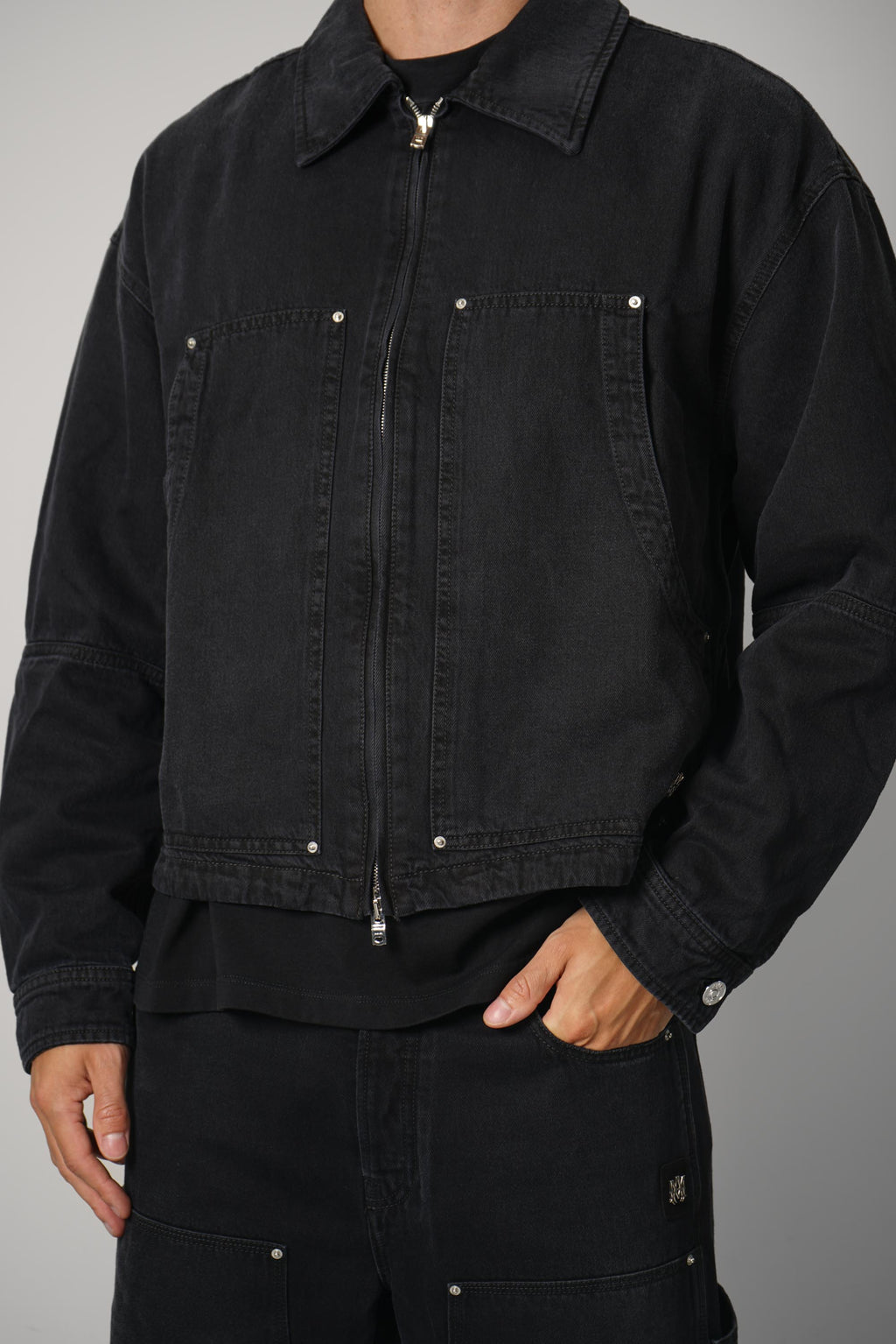 Amiri Denim Work Jacket – Vintage Black