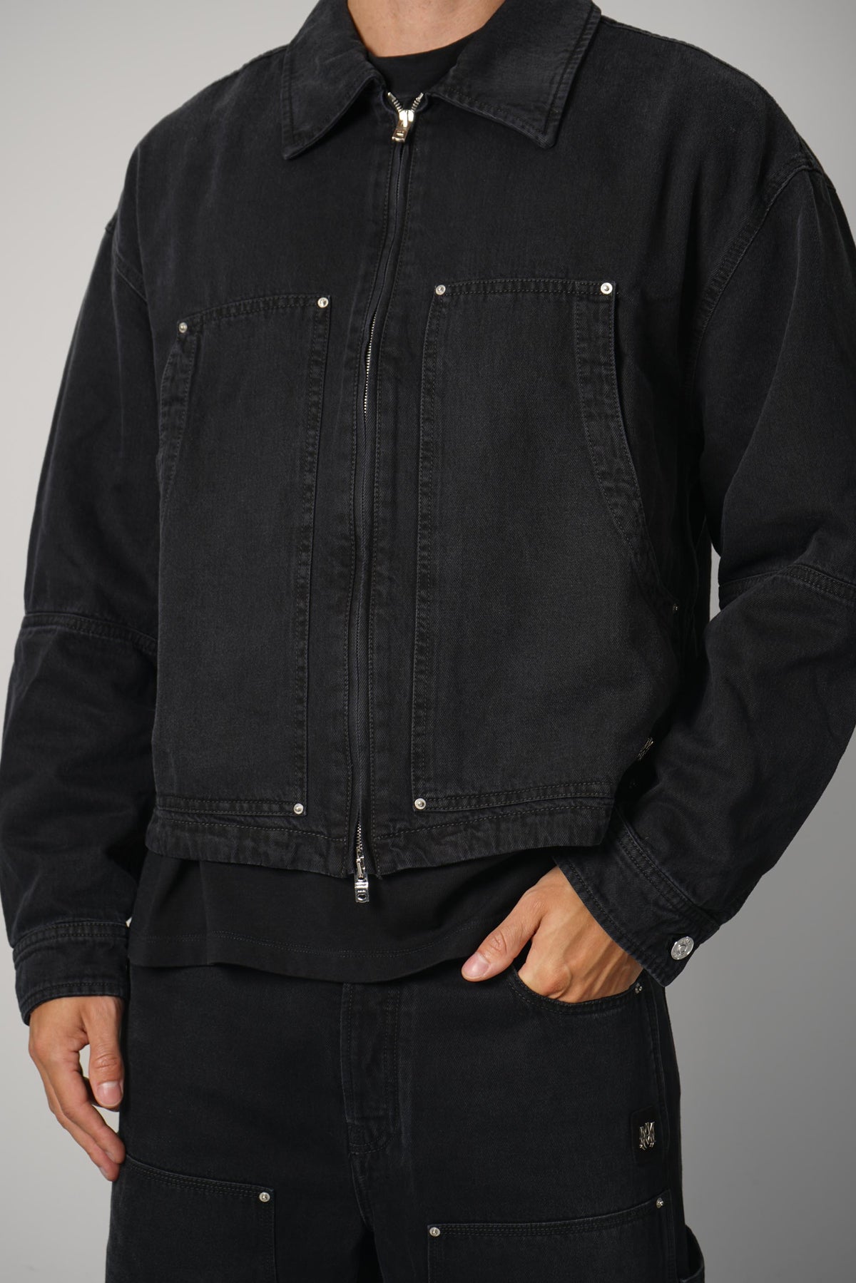 Amiri Denim Work Jacket – Vintage Black