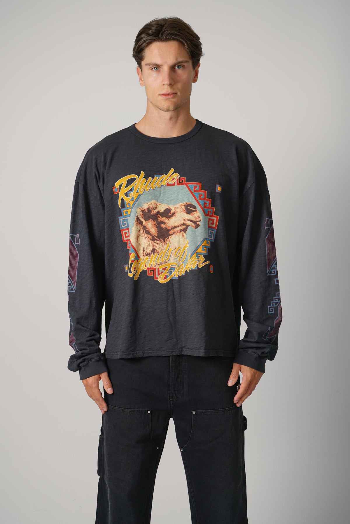 Rhude Legends of Dakar Longsleeve Tee – Black / Multi