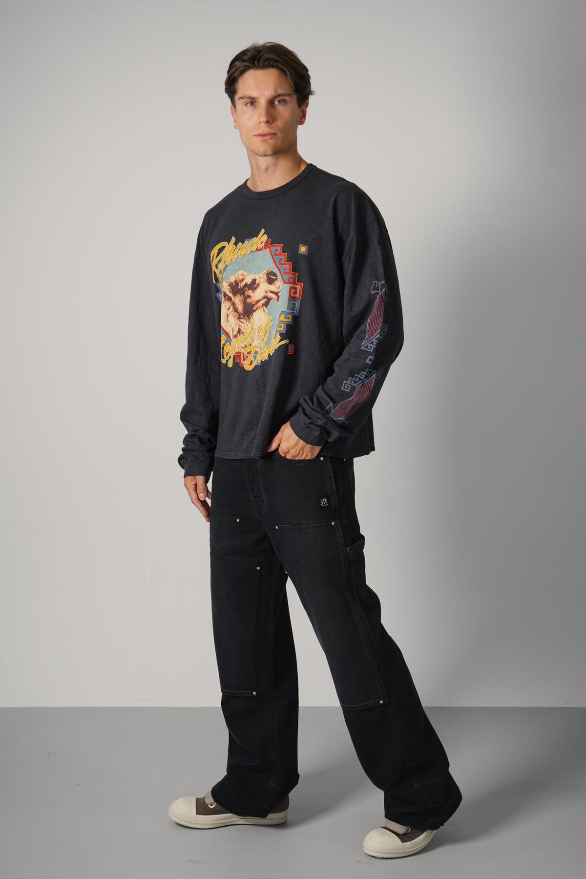 Rhude Legends of Dakar Longsleeve Tee – Black / Multi