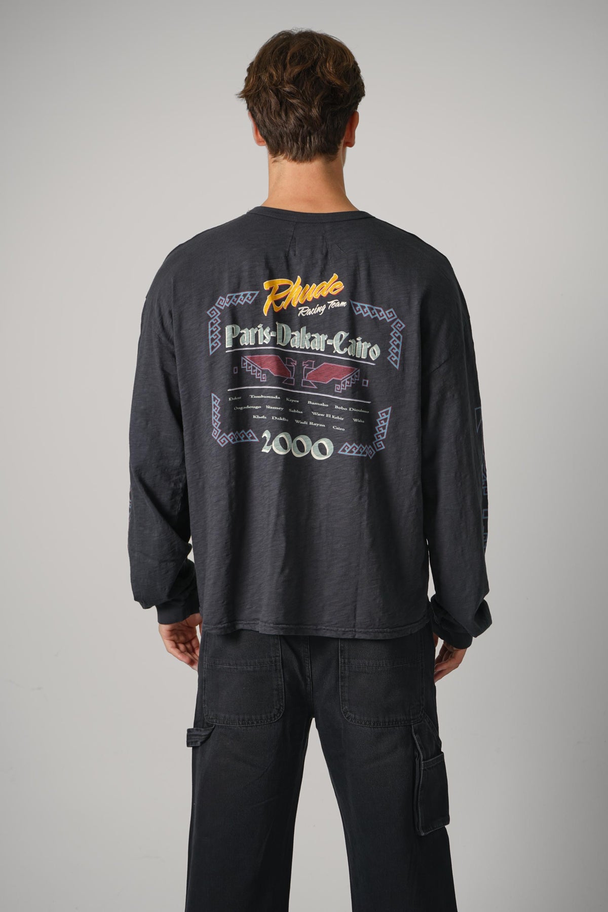 Rhude Legends of Dakar Longsleeve Tee – Black / Multi