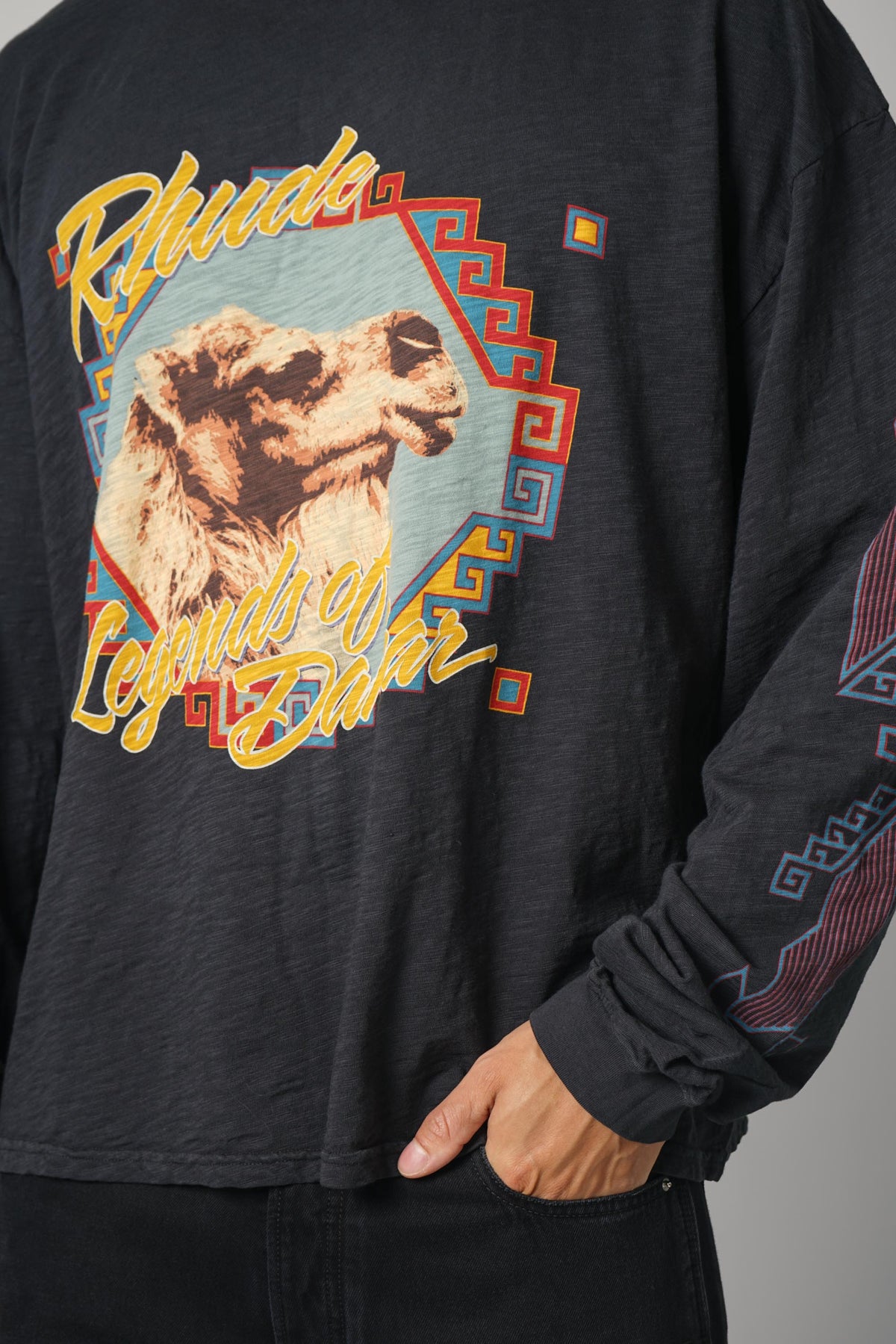 Rhude Legends of Dakar Longsleeve Tee – Black / Multi