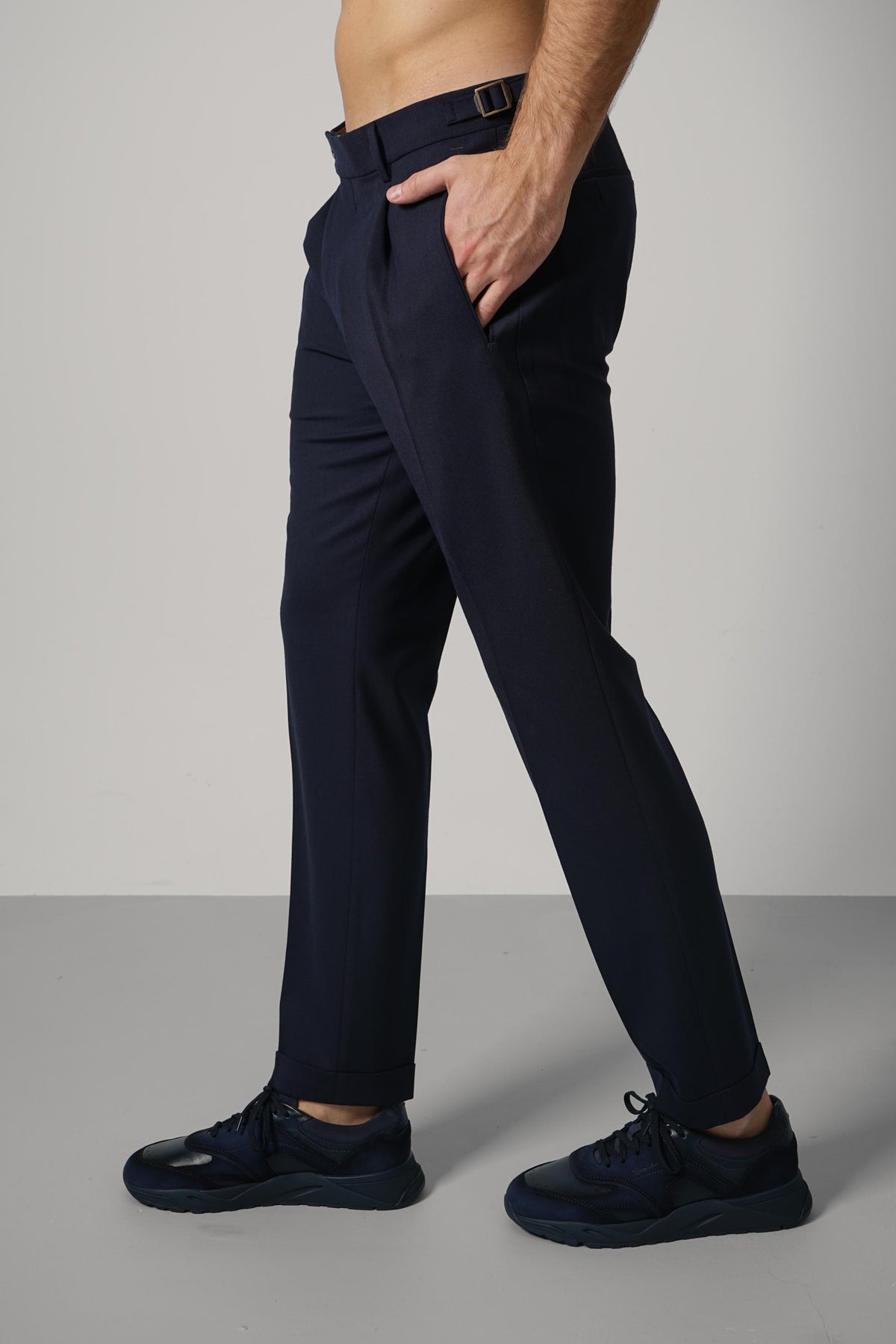 Berwich Retrolong Trousers – Navy