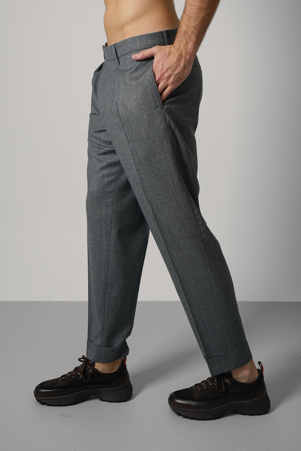 Chiaia Long Trousers – Grey