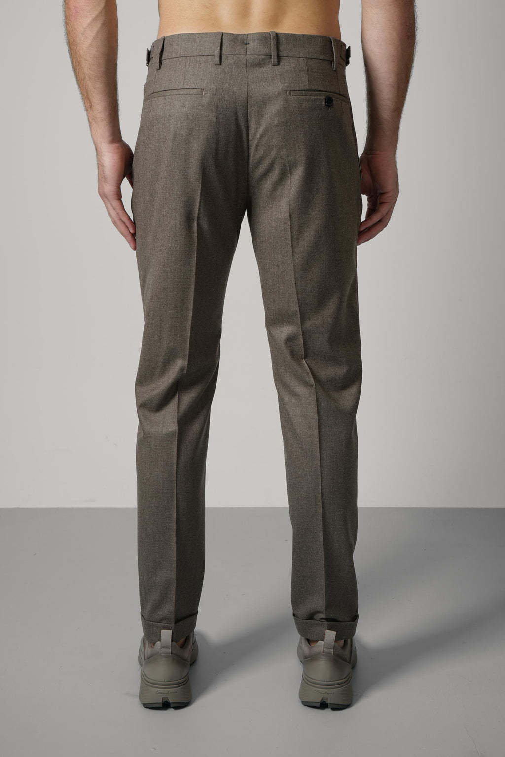 Berwich Retrolong Trousers – Dk Beige