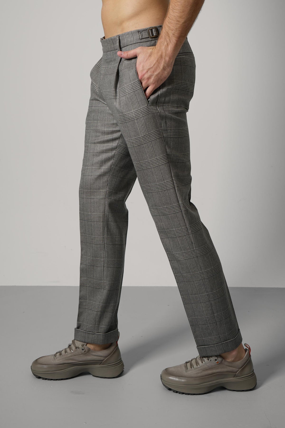 Berwich Retrolong Trousers – Greige