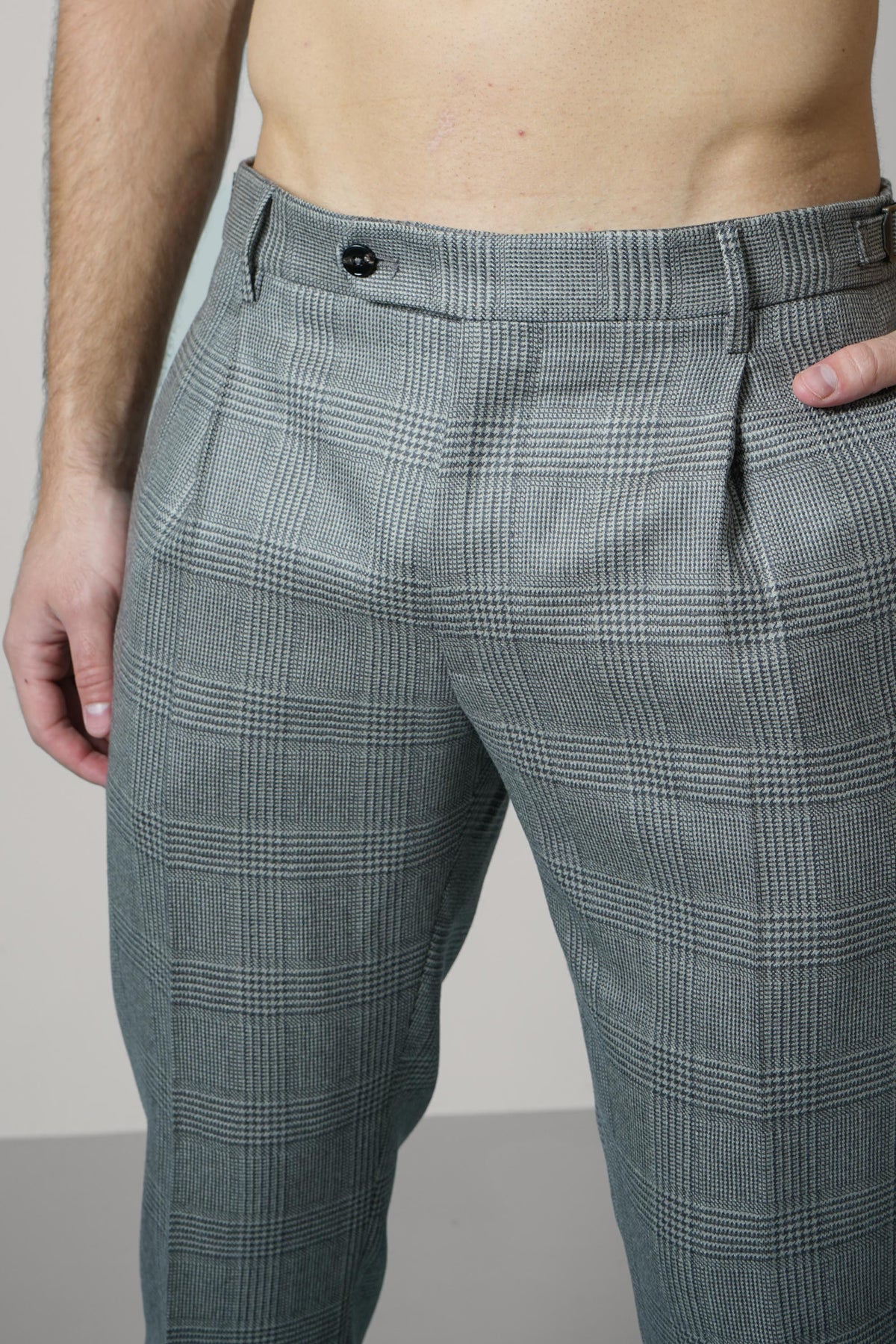 Berwich Retrolong Trousers – Greige