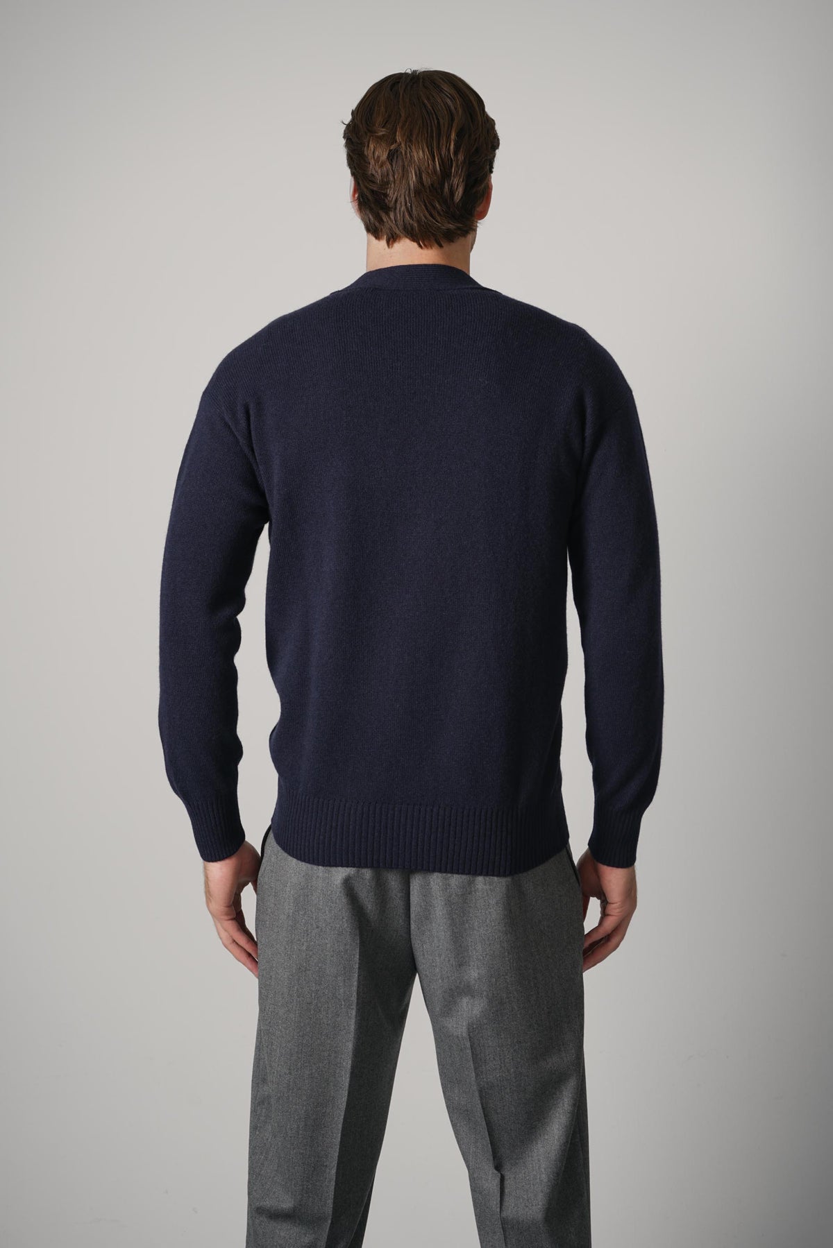 Gran Sasso Cardigan L/S Relaxed Fit – Navy