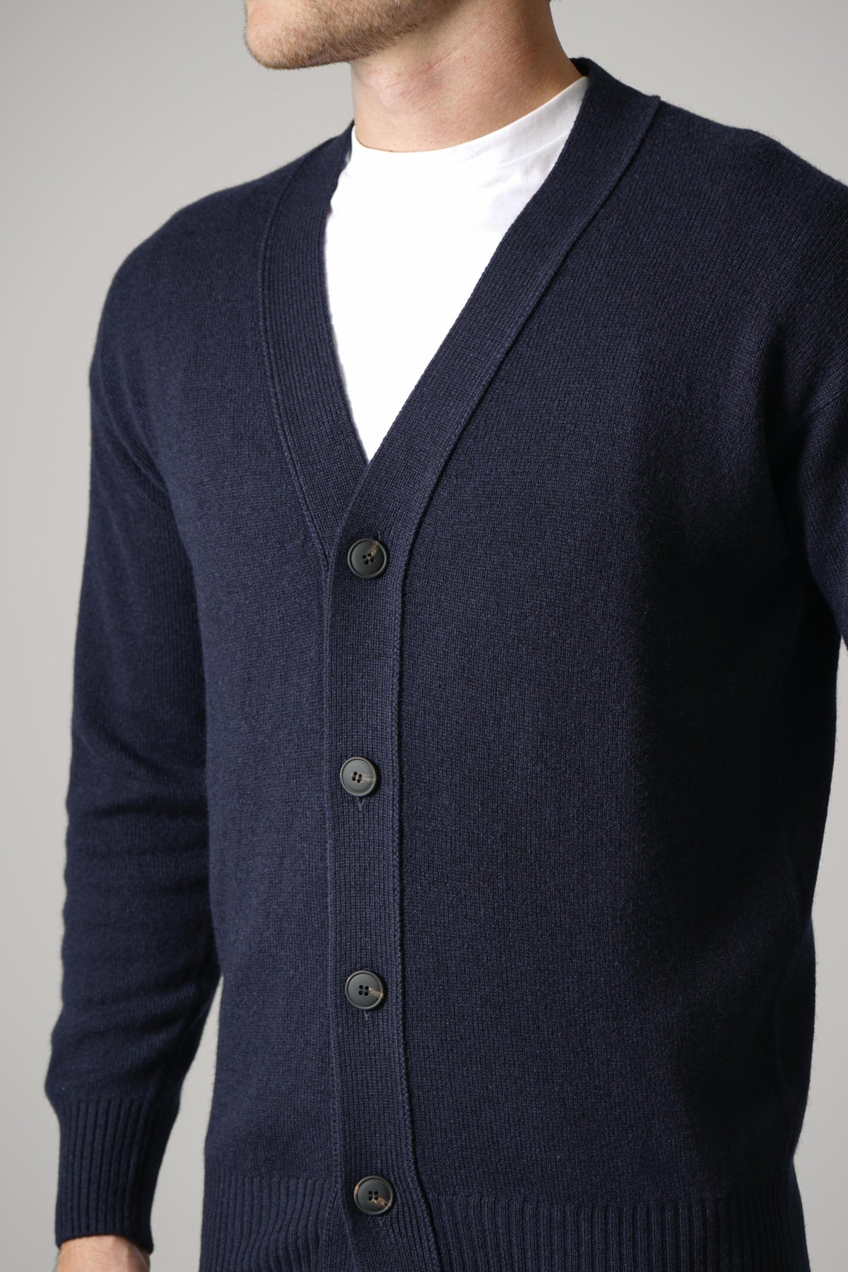 Gran Sasso Cardigan L/S Relaxed Fit – Navy