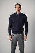 Gran Sasso mock zip – navy
