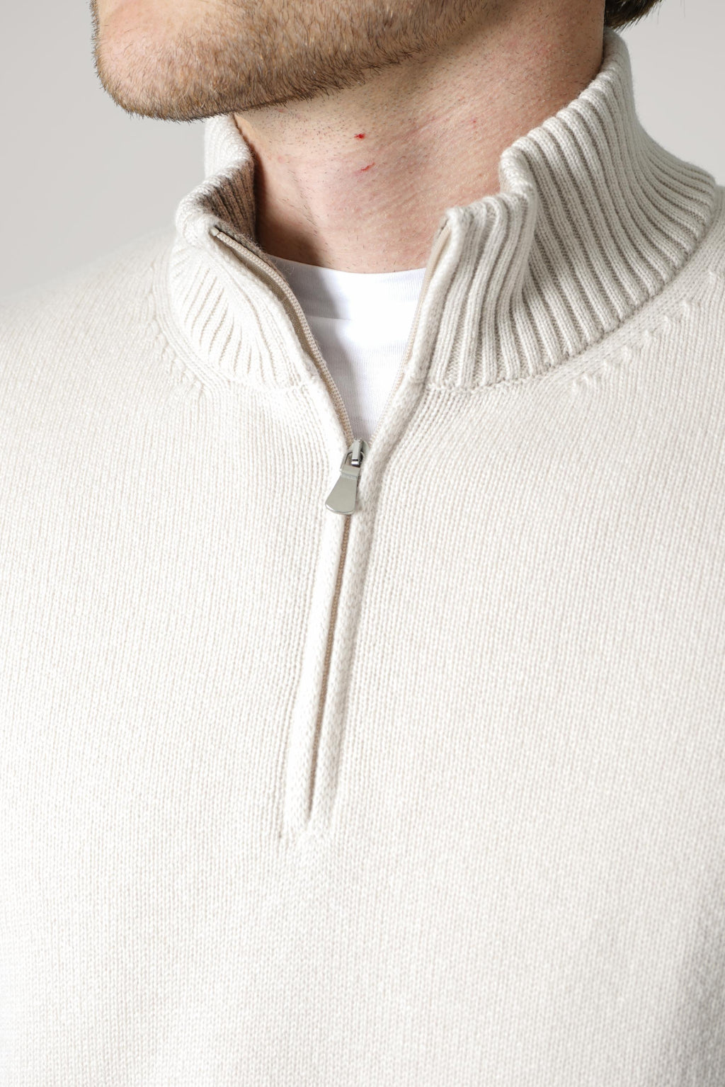 Gran Sasso Mock Zip – Beige