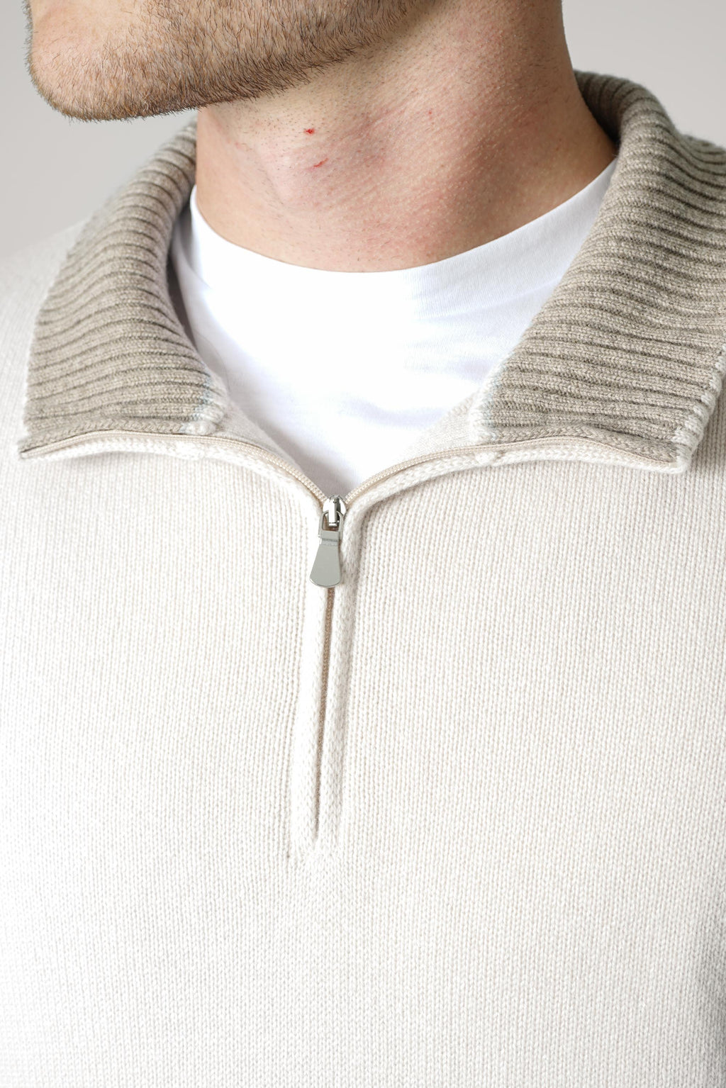 Gran Sasso Mock Zip – Beige