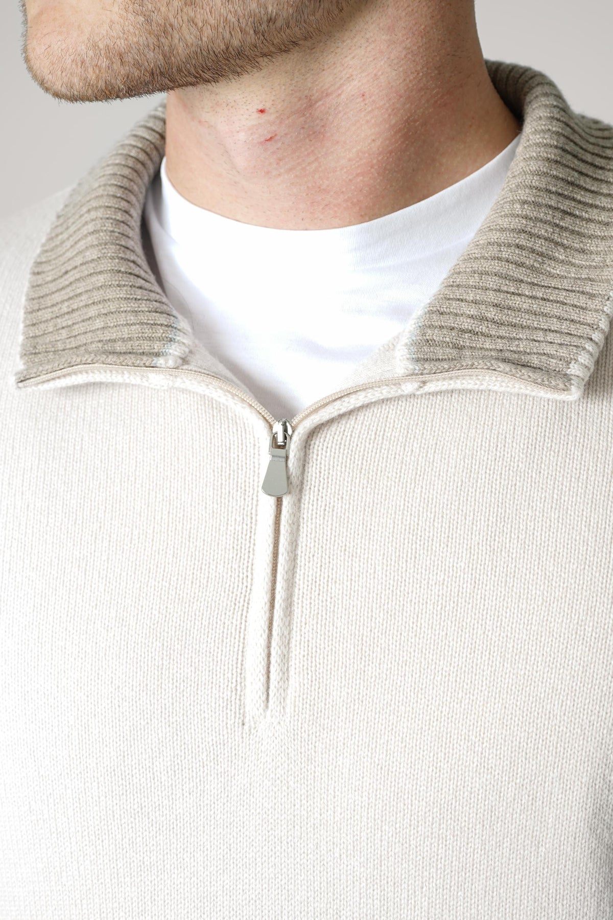 Gran Sasso Mock Zip – Beige