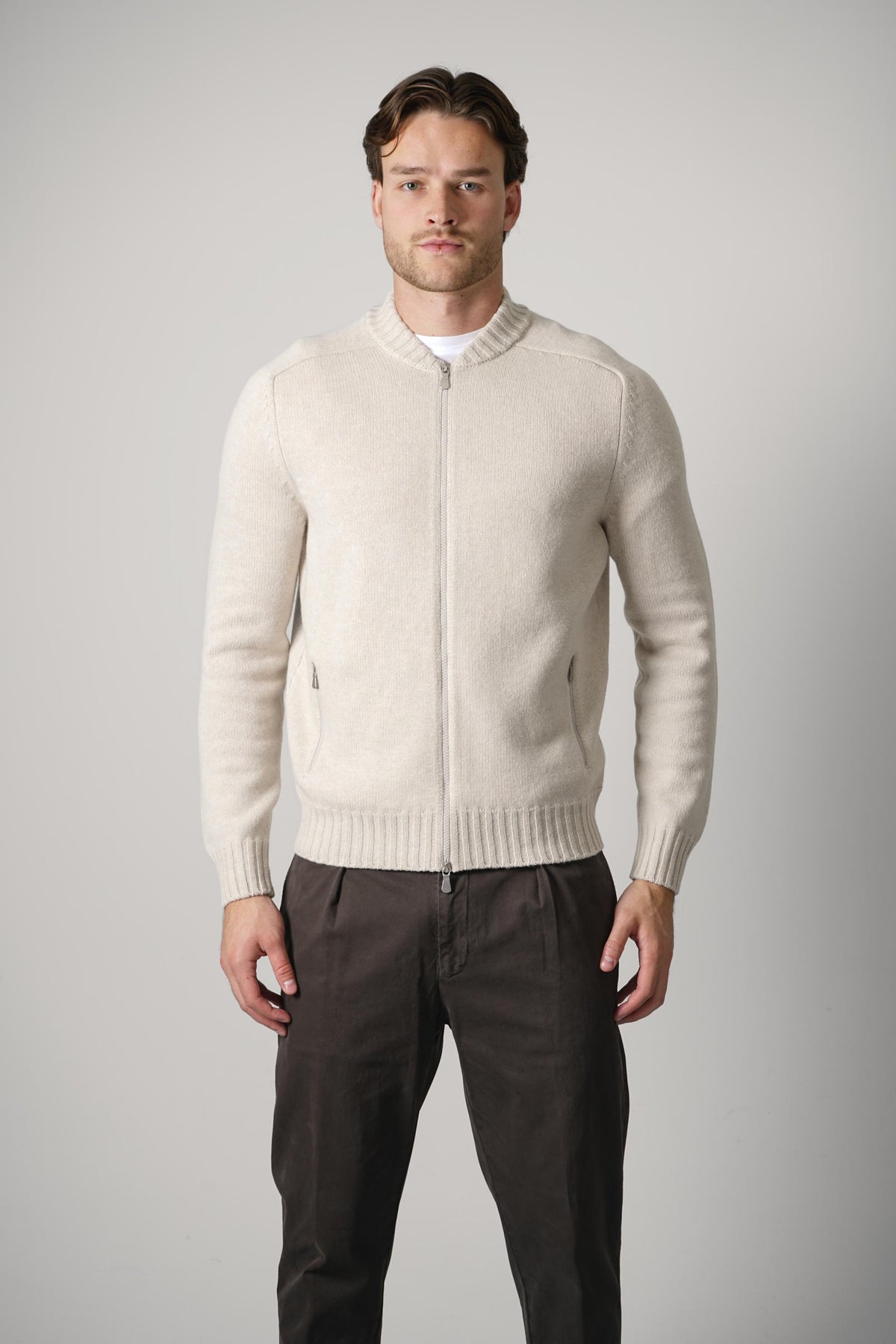 Gran Sasso Jacket Zip – Beige