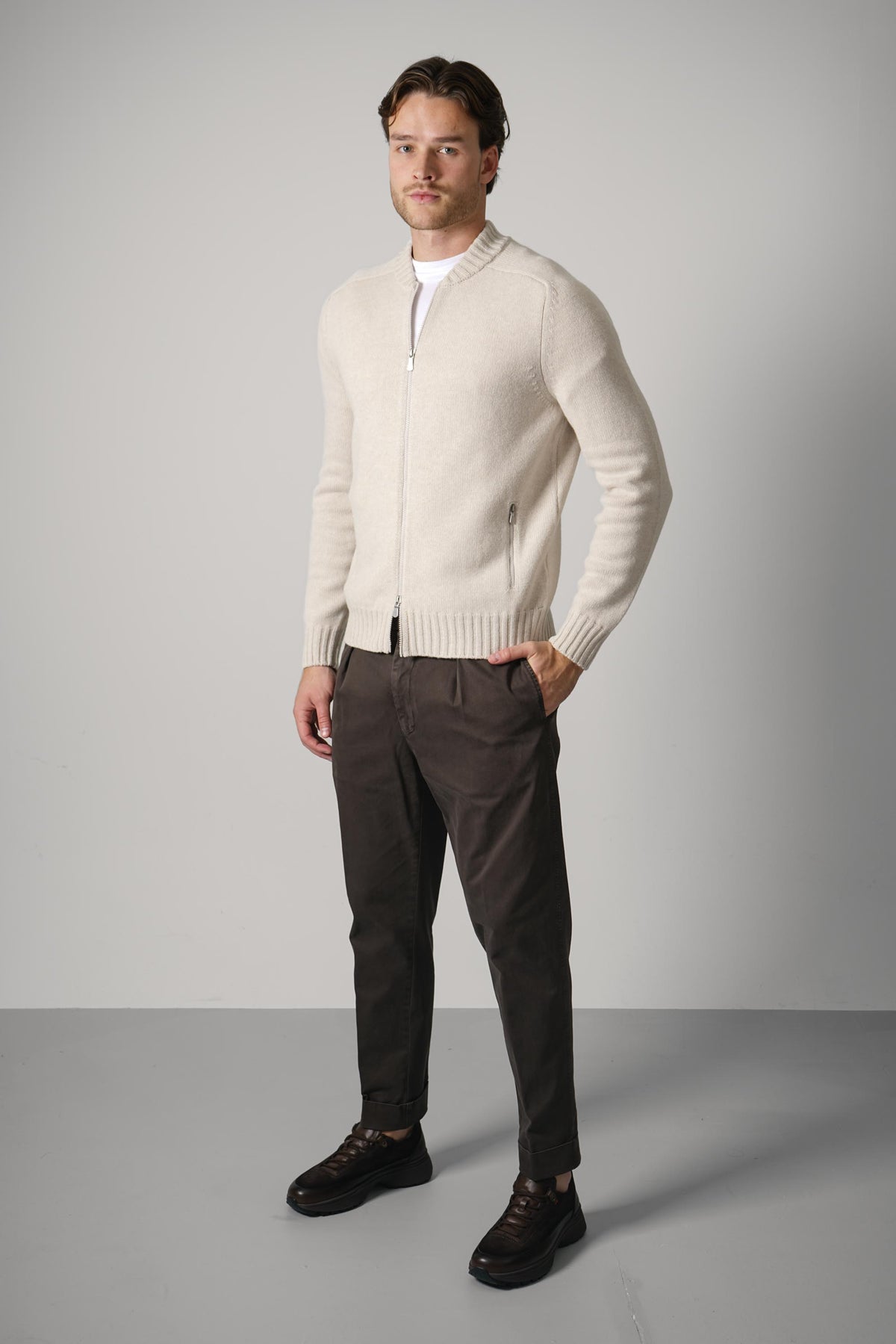 Gran Sasso Jacket Zip – Beige