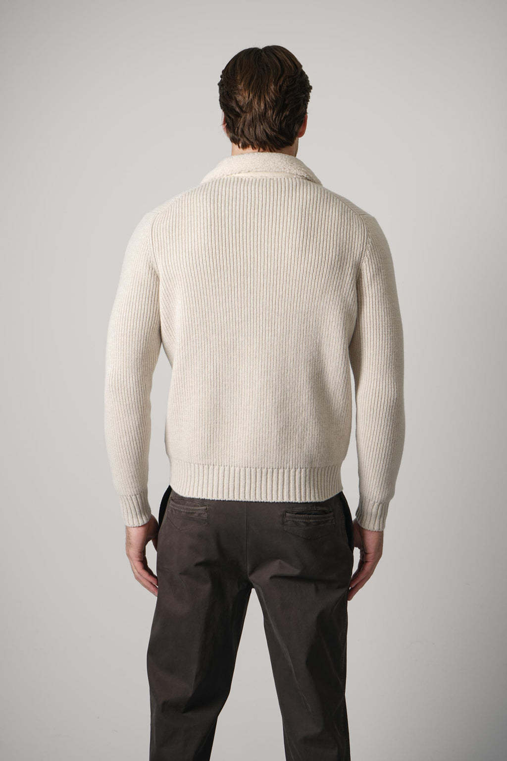 Gran Sasso Jacket Zip C/ Montone – Beige