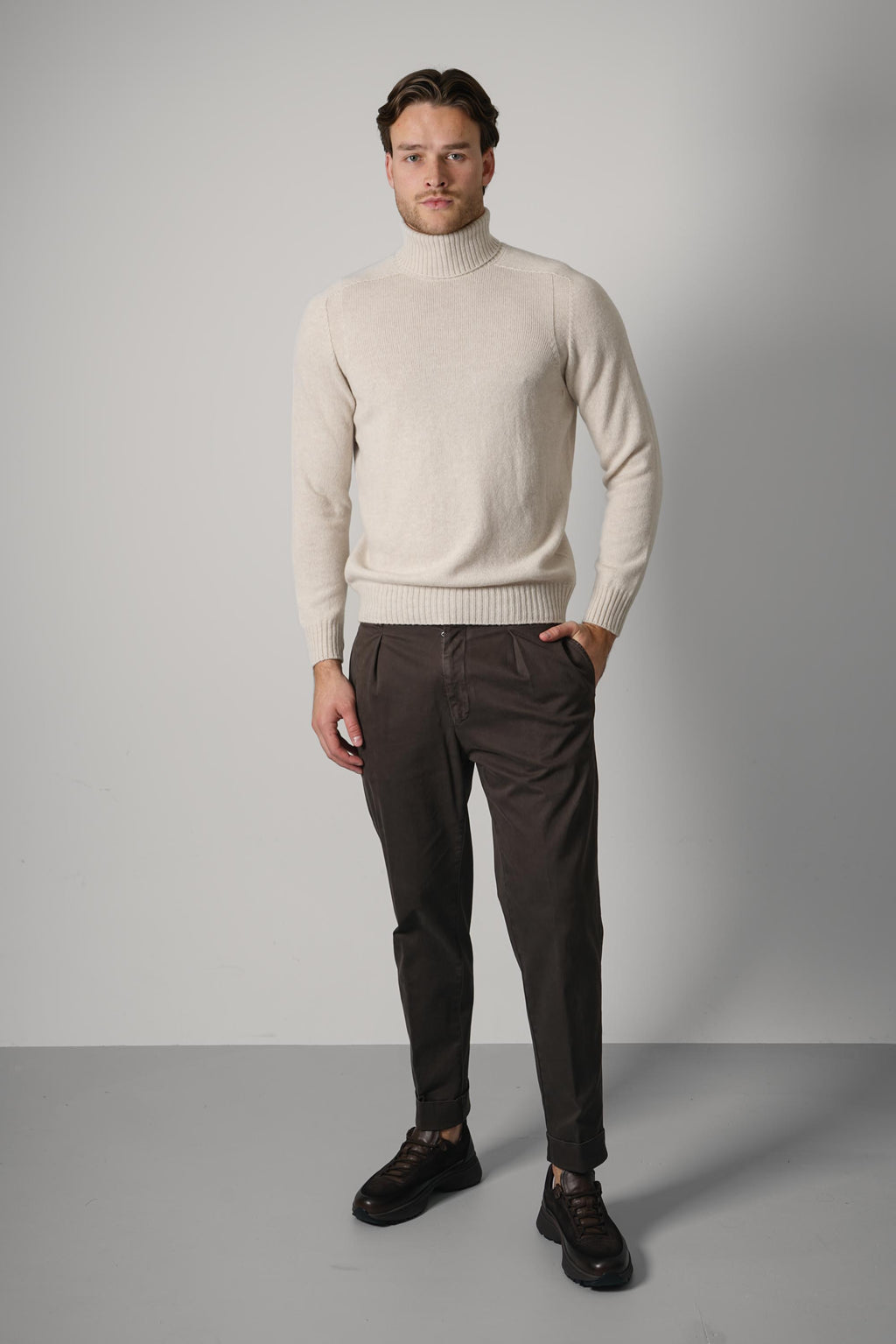 Gran Sasso Turtle Neck – Beige