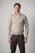 Gran Sasso V-Neck L/S – Greige