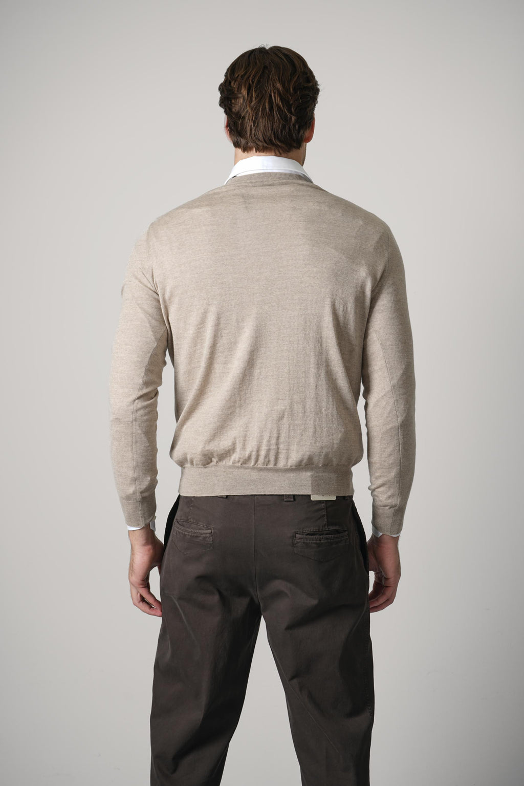 Gran Sasso V-Neck L/S – Greige