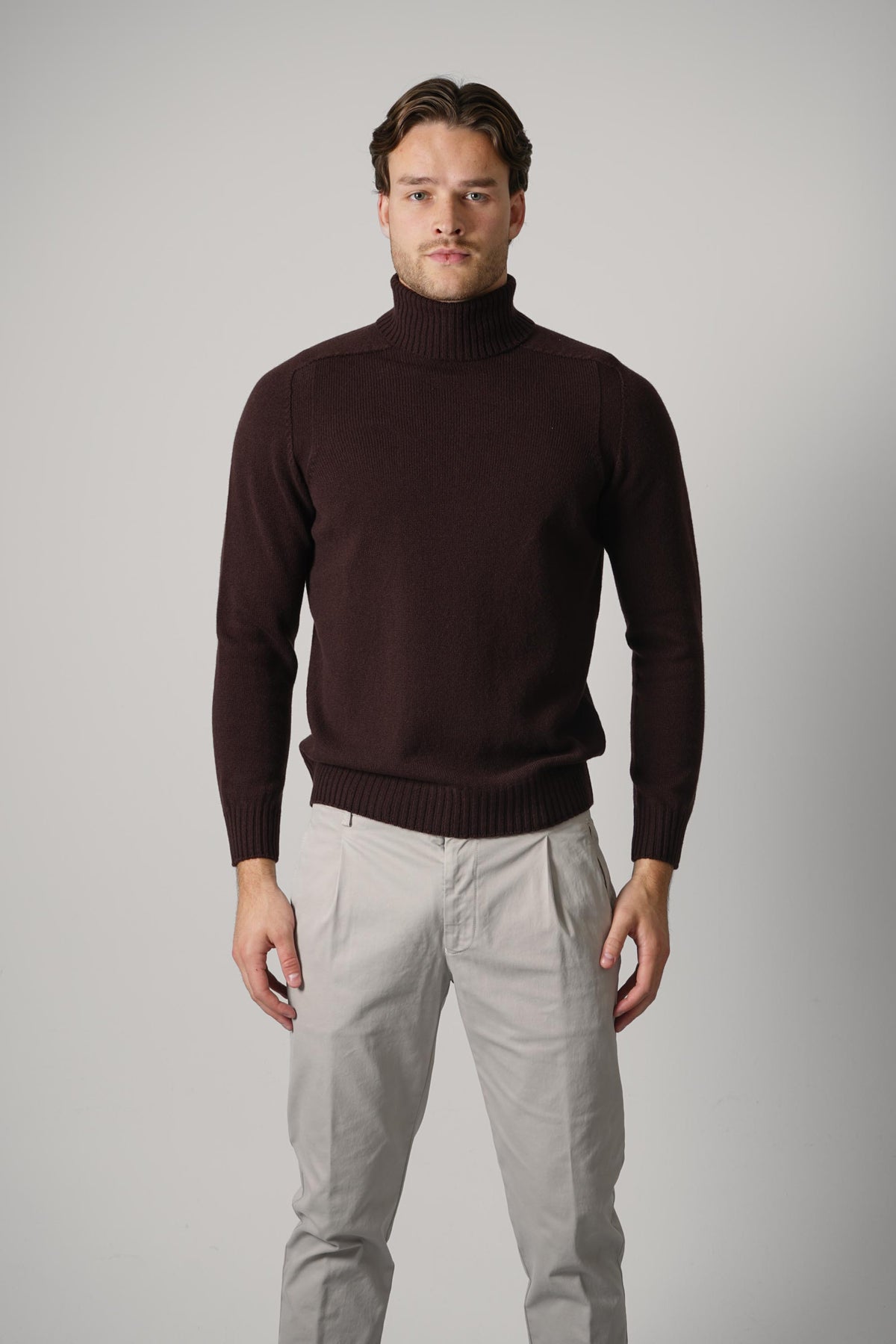 Gran Sasso Turtle Neck – Brown