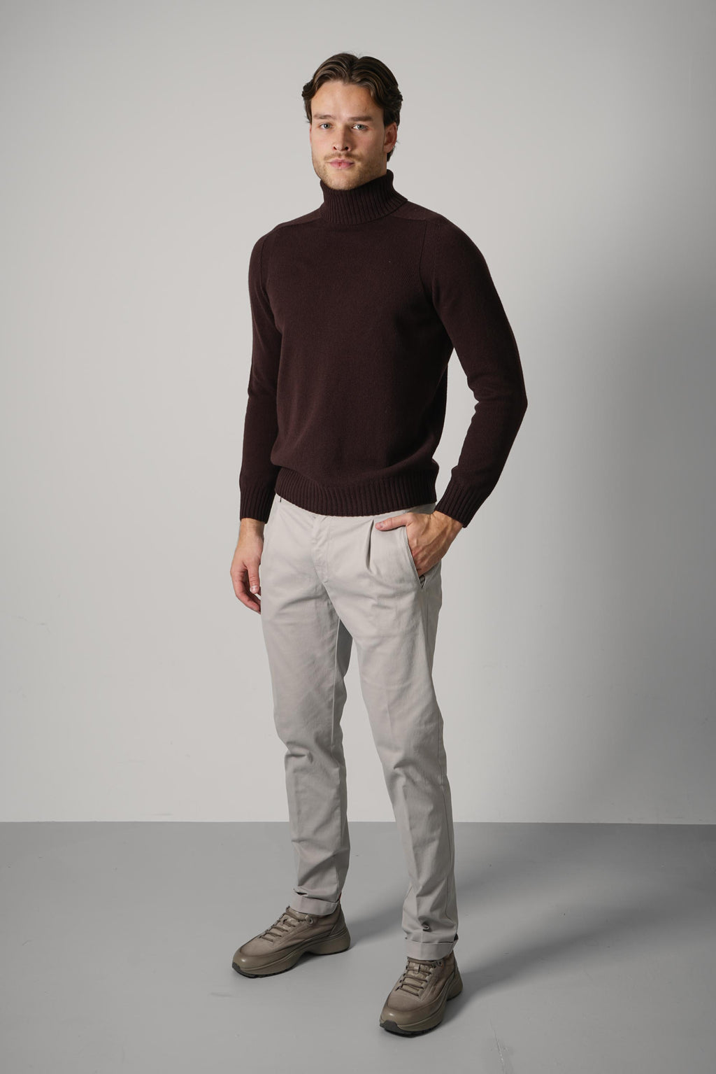 Gran Sasso Turtle Neck – Brown