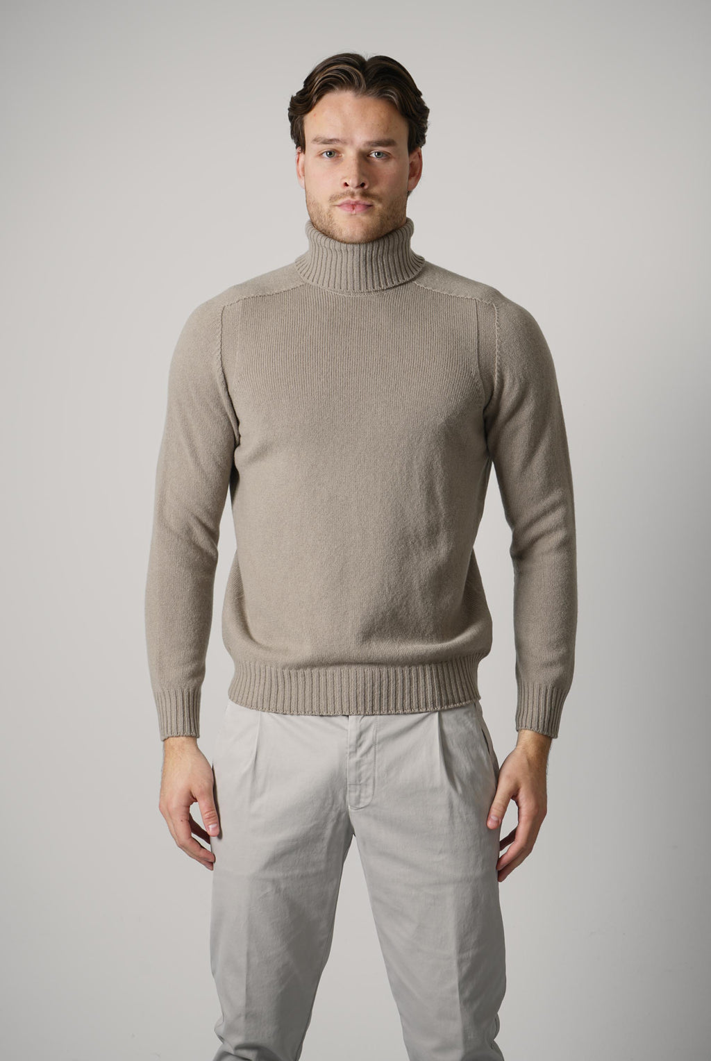 Gran Sasso Turtle Neck – Greige