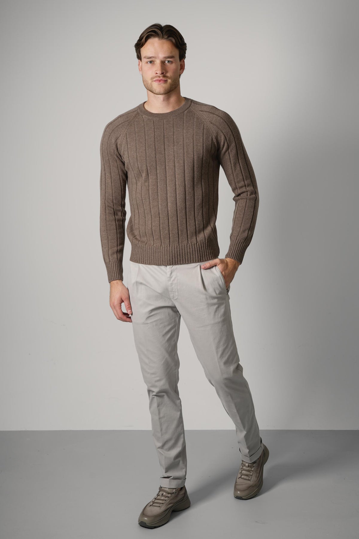 Gran Sasso Crew L/S – Light Brown