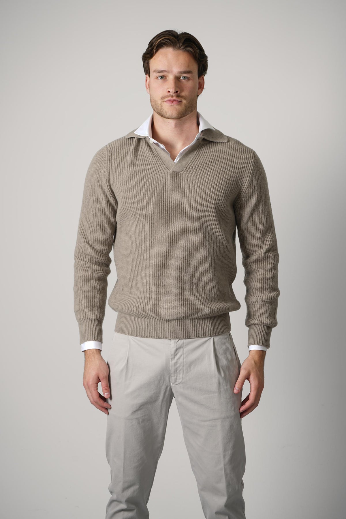 Gran Sasso Tennis L/S Skipper – Greige