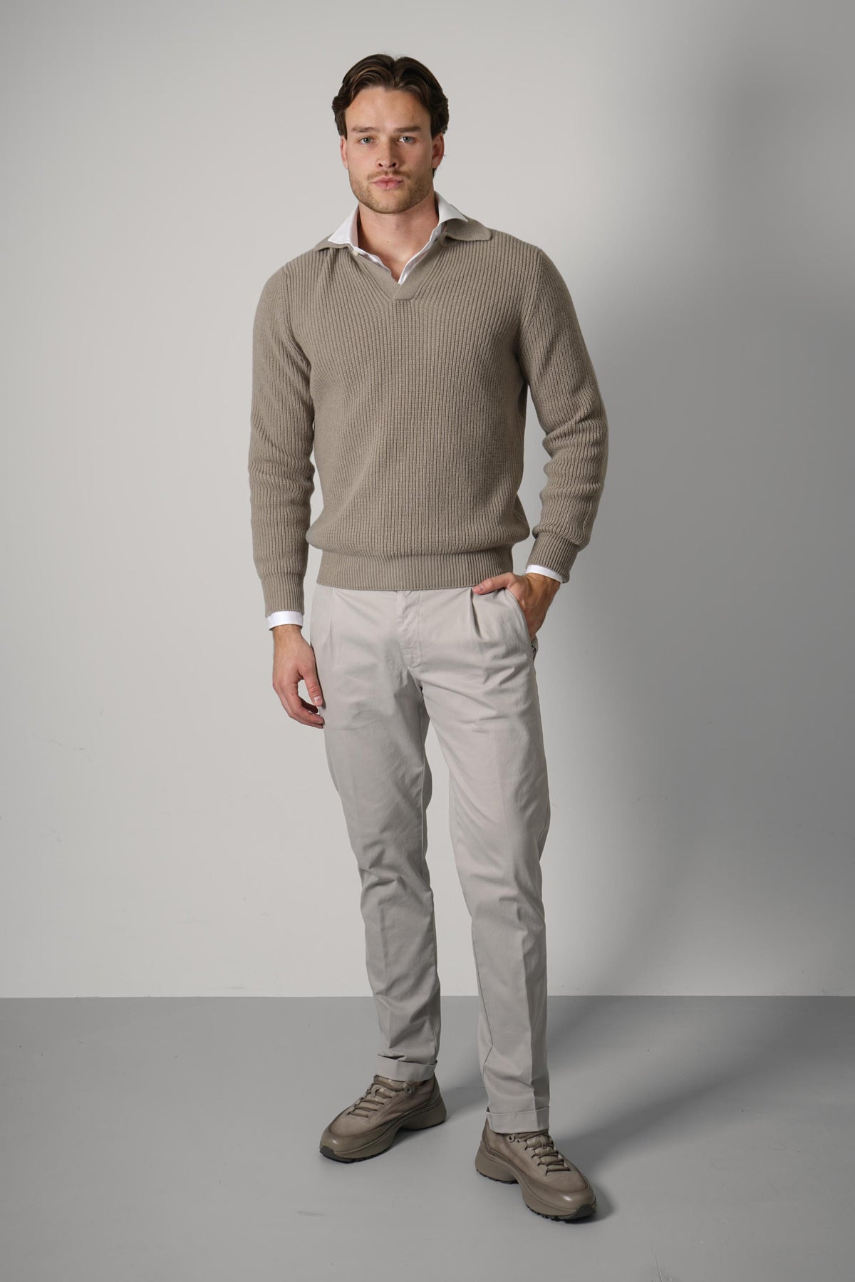 Gran Sasso Tennis L/S Skipper – Greige