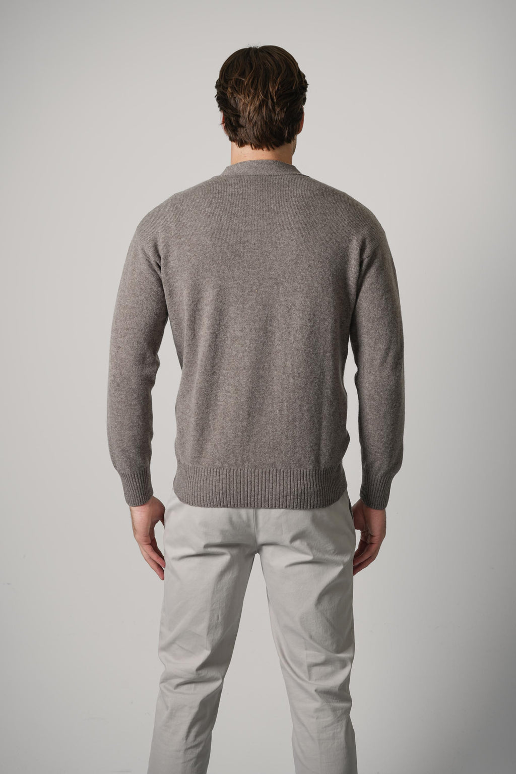 Gran Sasso Cardigan L/S Relaxed Fit – Greige