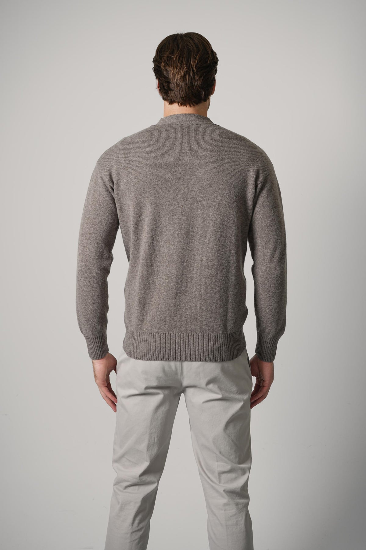 Gran Sasso Cardigan L/S Relaxed Fit – Greige