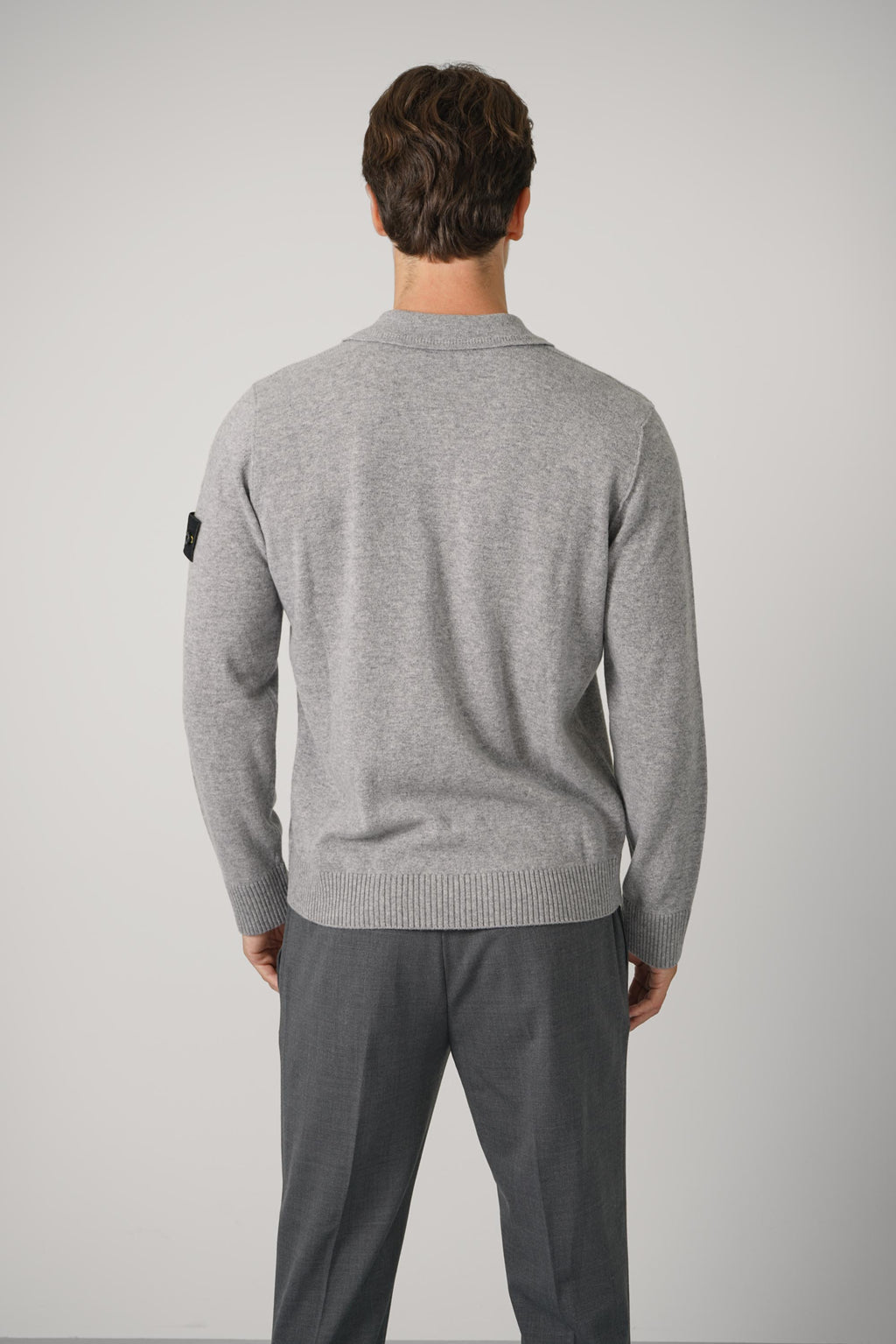 Longsleeve Polo – Grey Melange (5100018)