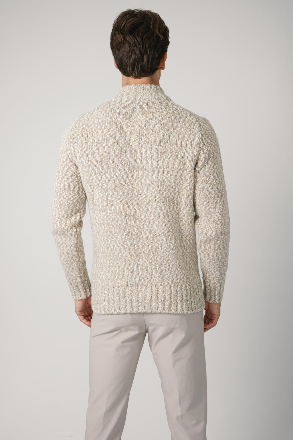 Full Zip Sweater MAG0N008 – Sabbia