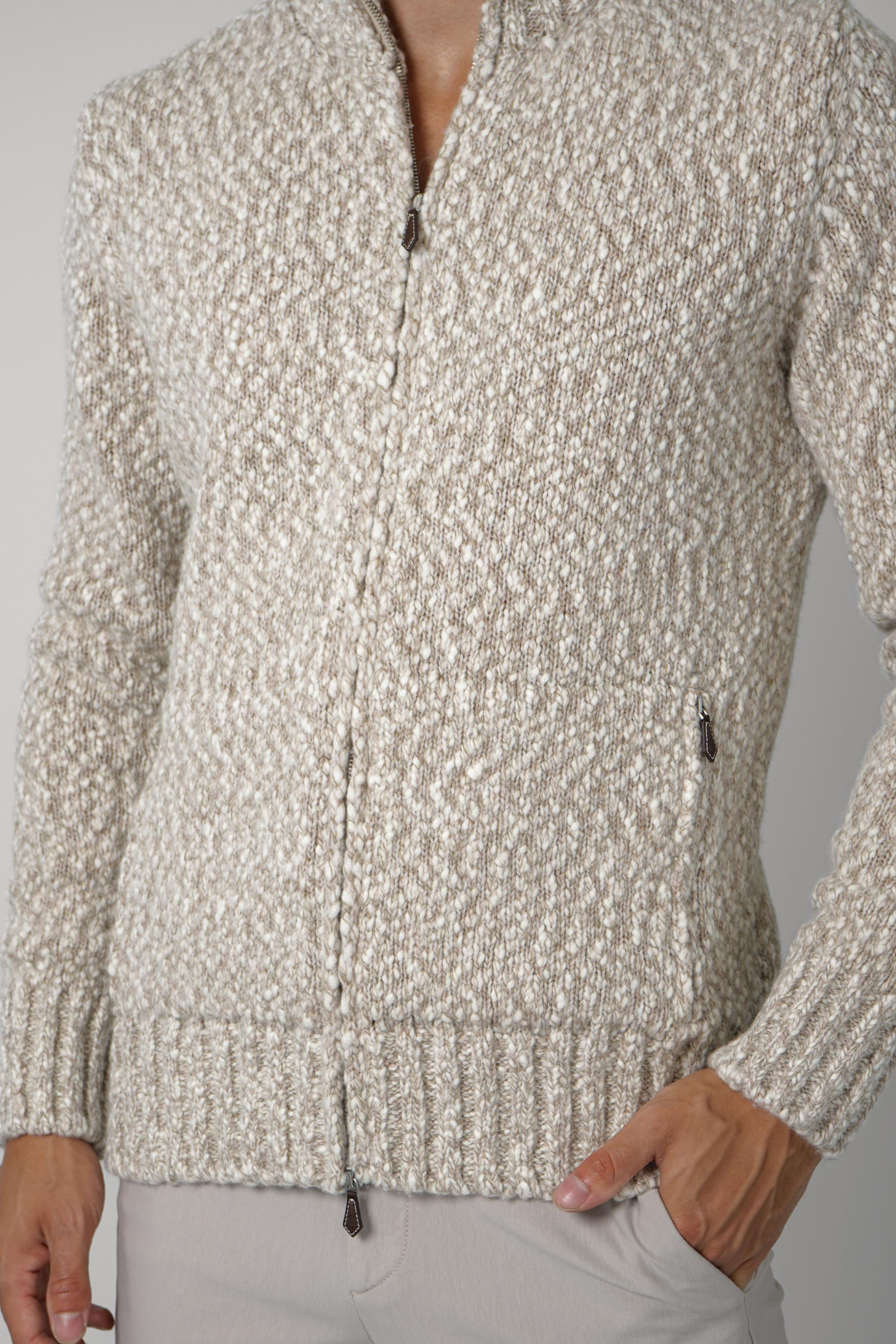 Full Zip Sweater MAG0N008 – Sabbia