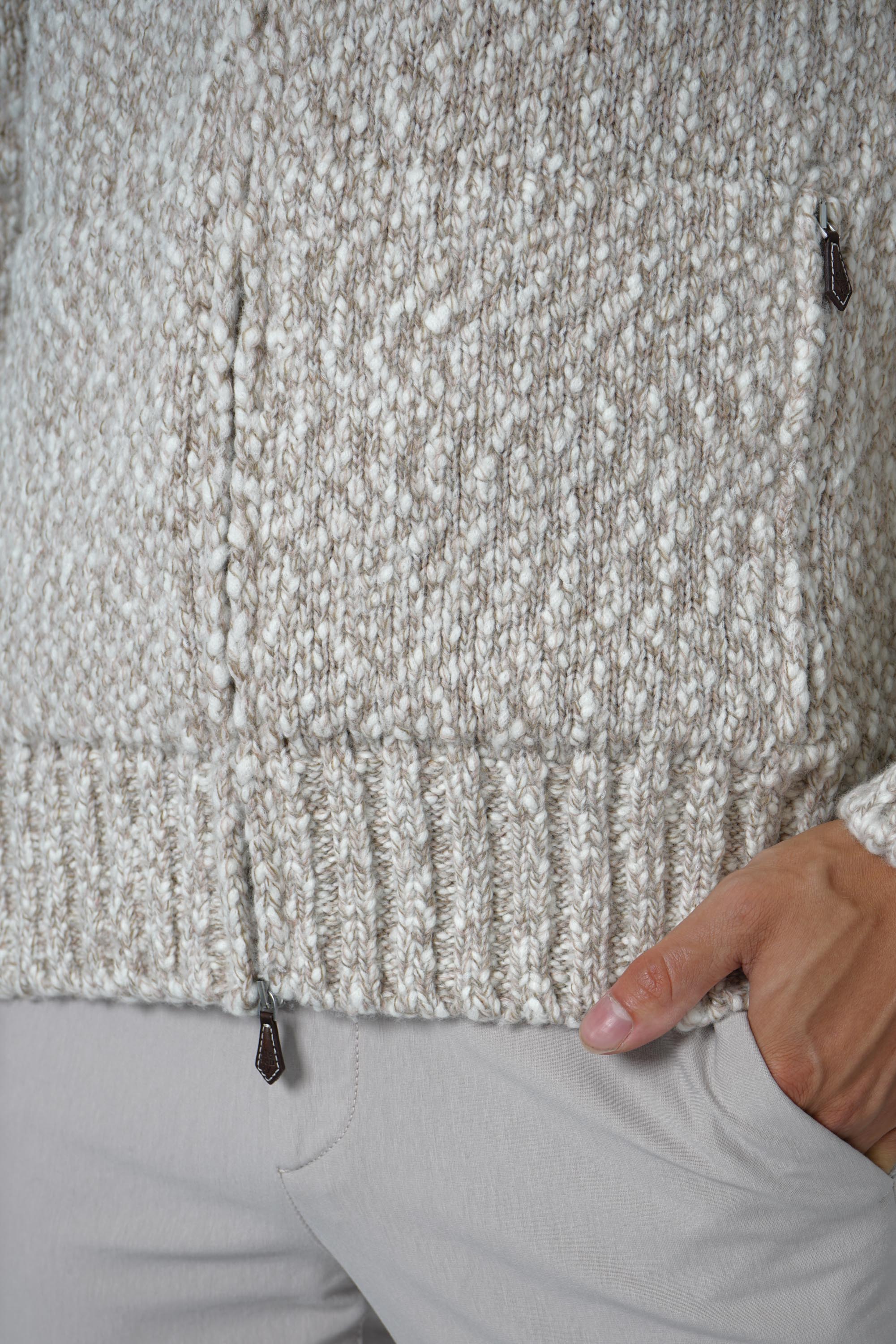 Full Zip Sweater MAG0N008 – Sabbia