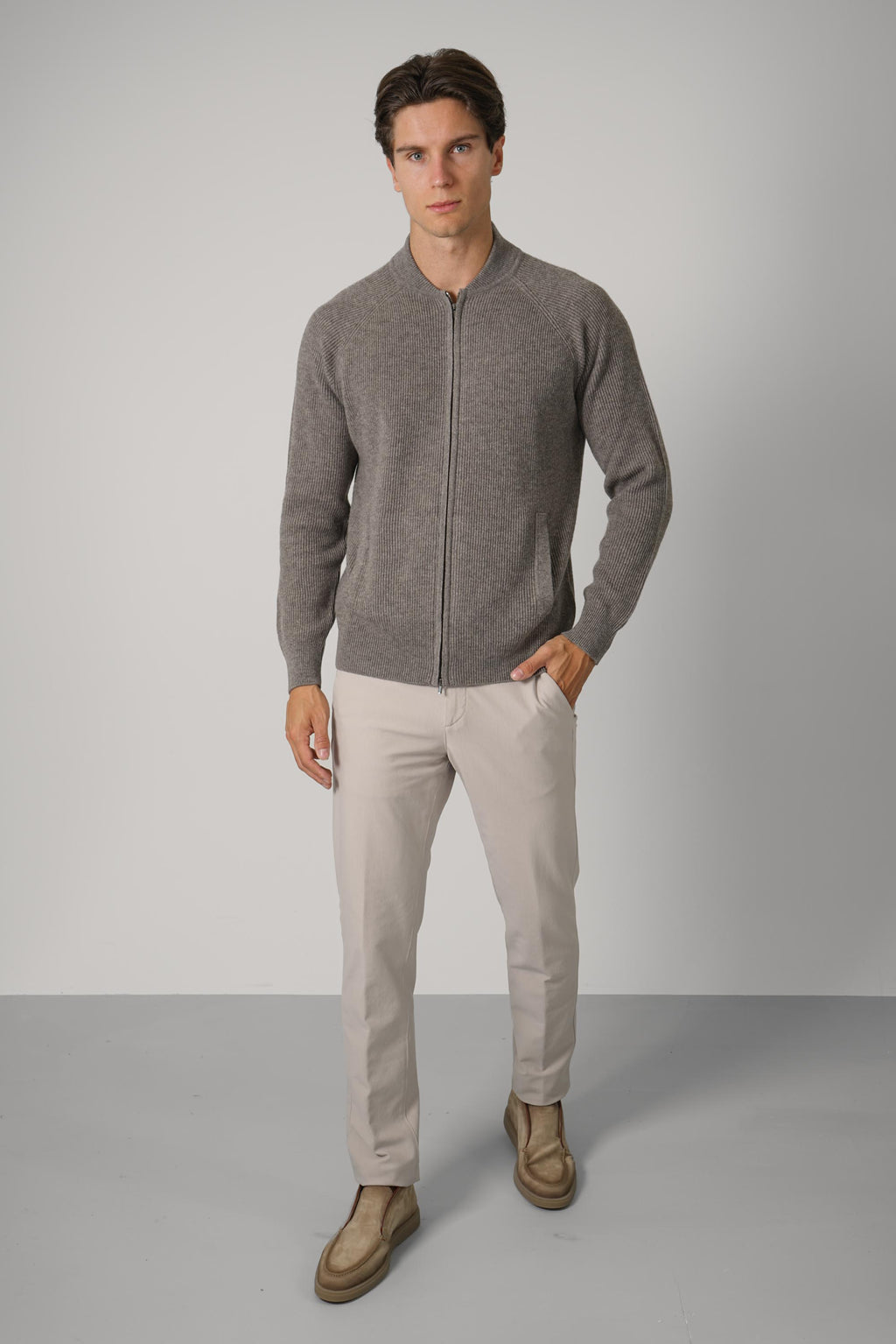 Bomber Zip ML Raglan WC12I – Tortora